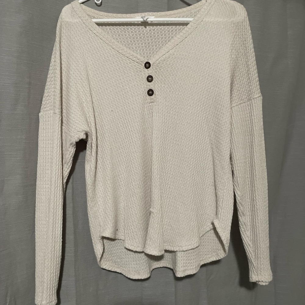 Off White Long Sleeve Sweater